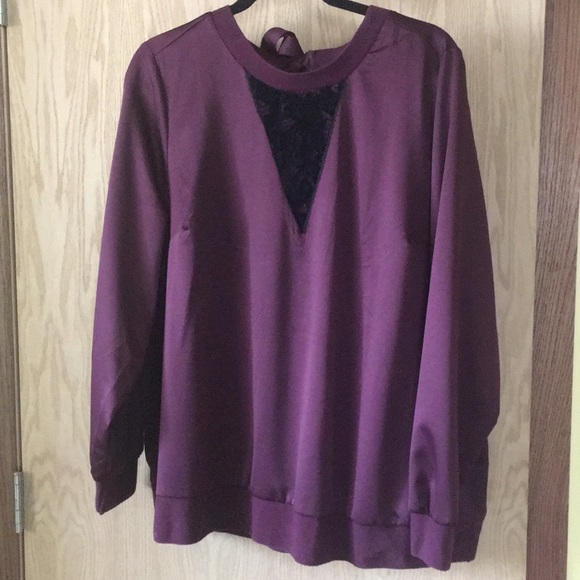 Lane Bryant Tops - Plus sized purple long sleeve shirt 3/$15